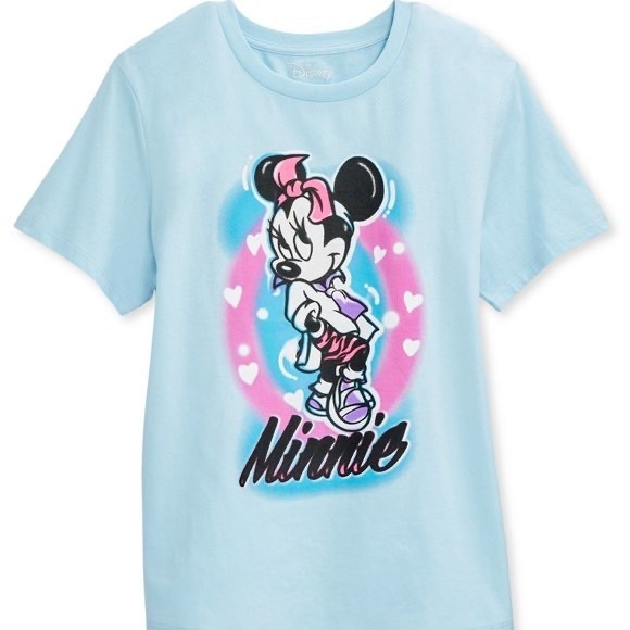 Disney Spray Praint Airbrush Graffiti Minnie Mouse T-shirt - Picture 1 of 6